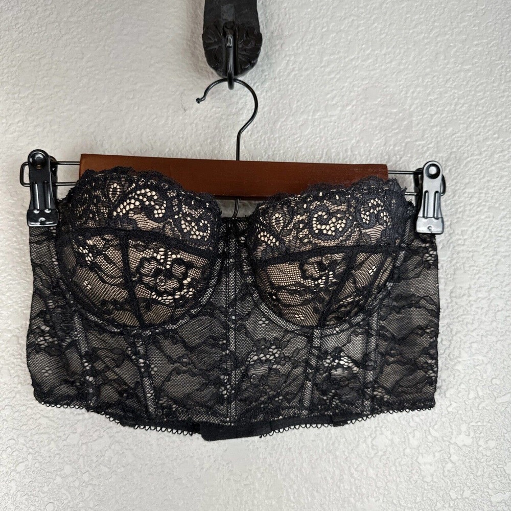 Elegant Black Lace Bustier